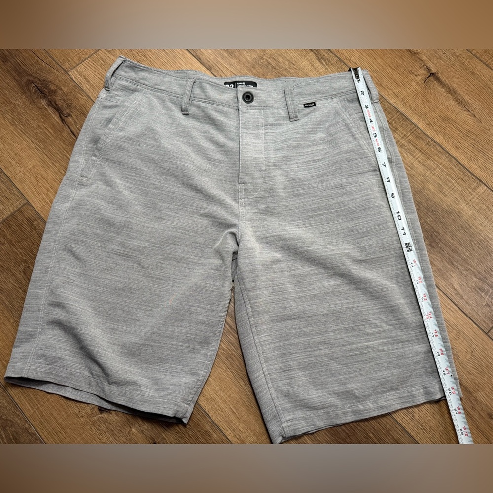 Hurley Light Gray Men's Flat Front Shorts